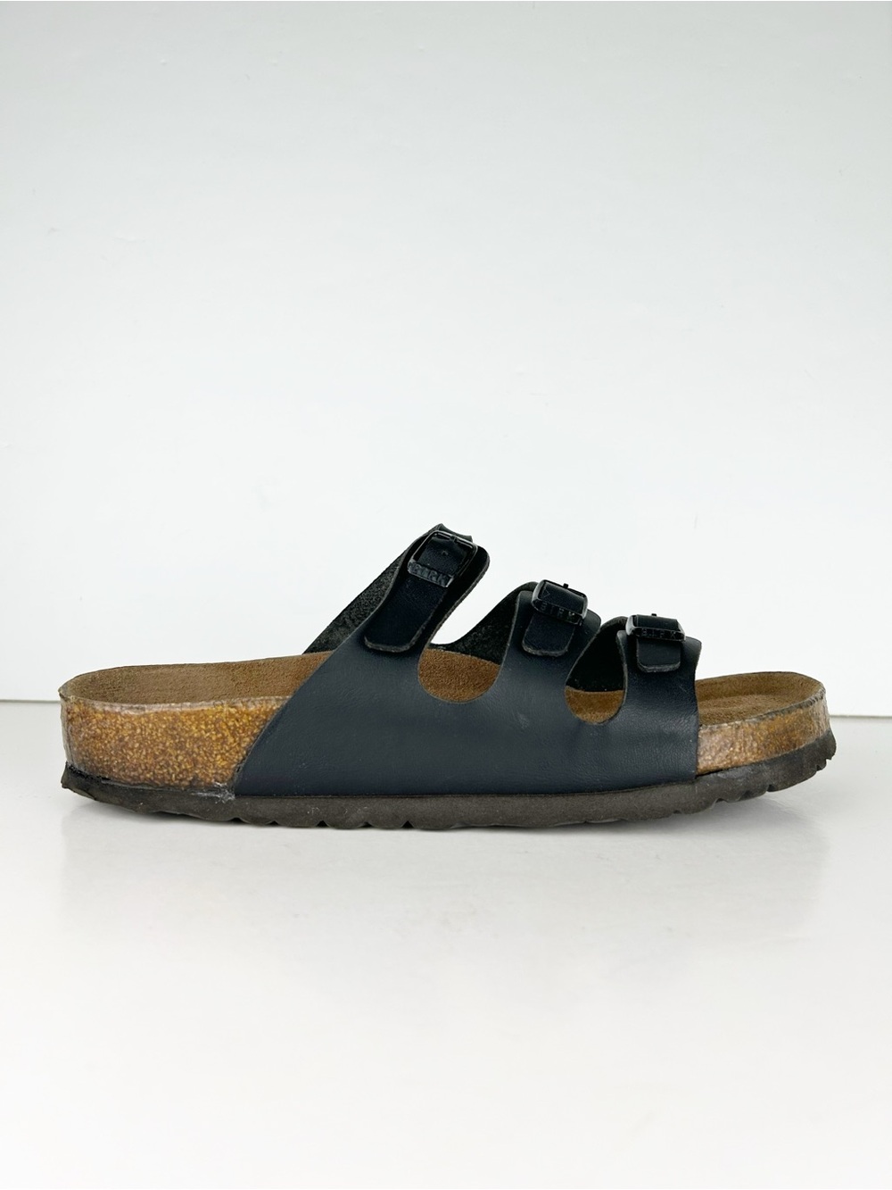 Birkenstock Florida Birko-Flor Three Strap Black Sandals EU 40 US 9 - Picture 7 of 13